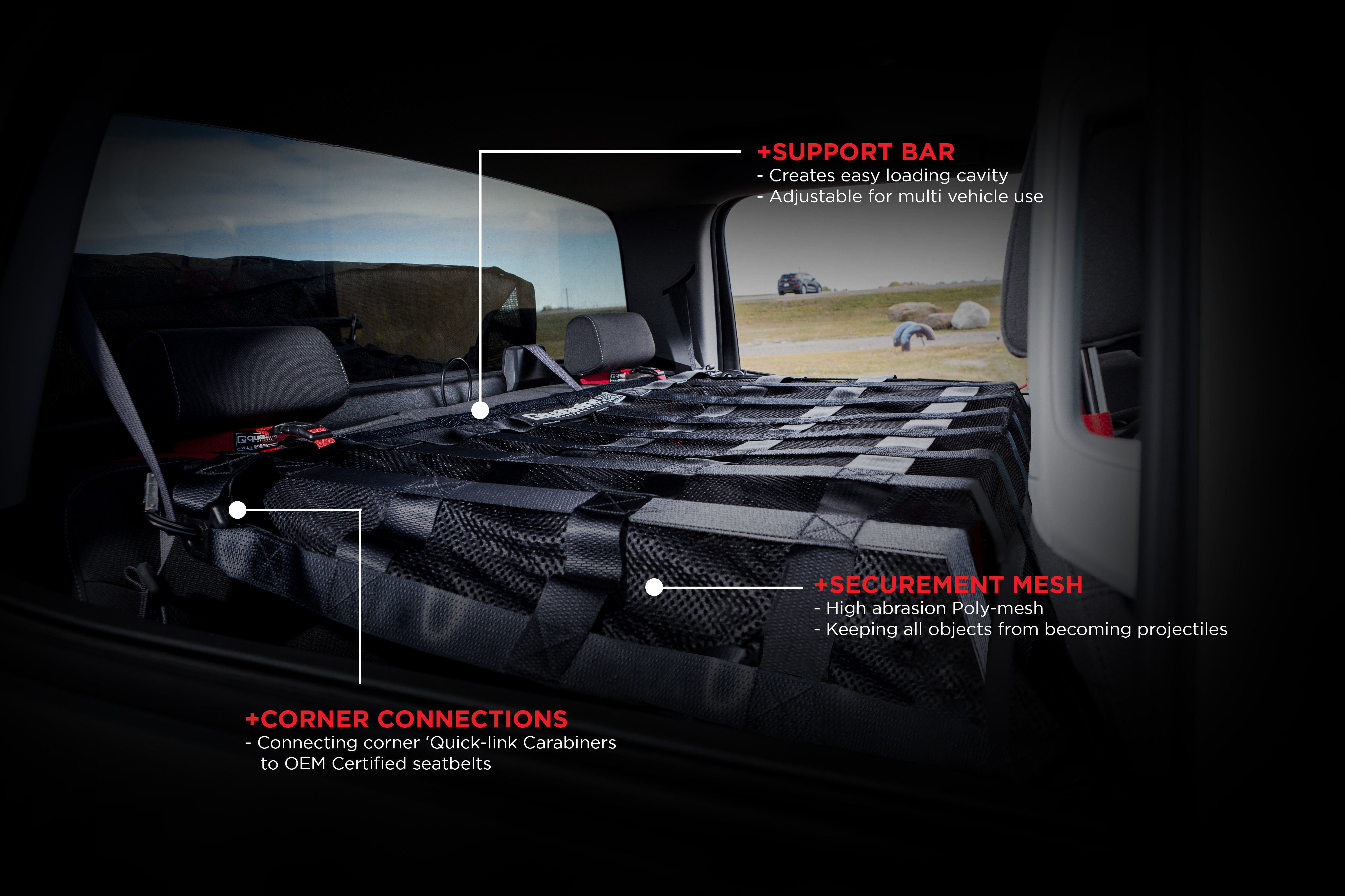 In-Vehicle Cargo Barrier Nets | Light Trucks & SUVs by Quarantine ...